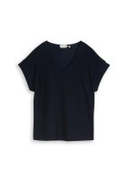 Vorschau: Tom Tailor Jacquard T-Shirt mit V-Ausschnitt 10845346