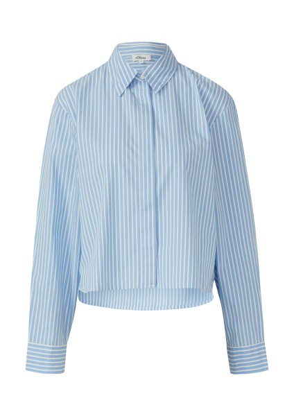 S.OLIVER Gestreifte Popeline-Bluse im Boxy Fit 10811386