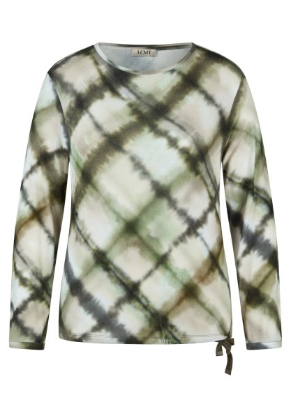 LECOMTE Lace Check Langarmshirt 10810280