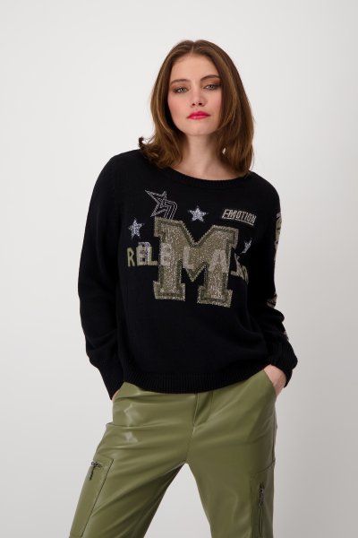 MONARI Pullover mit Strass 10762516