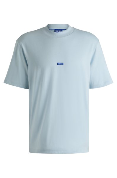 HUGO BLUE T-Shirt aus Baumwoll-Jersey mit blauem Logo-Patch 10734326