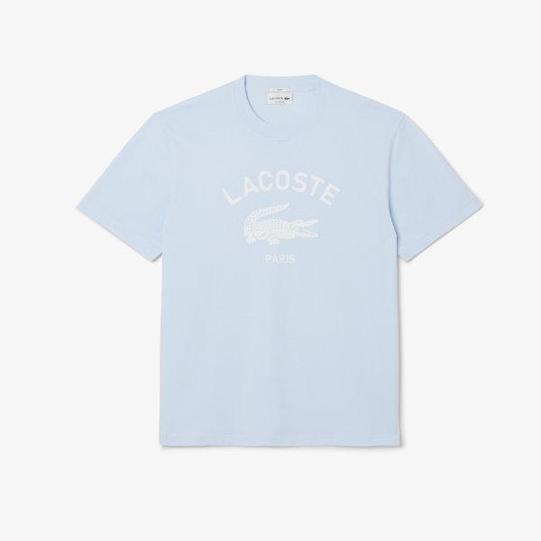 LACOSTE T-Shirt aus Baumwolle mit Signatur-Print 10775695