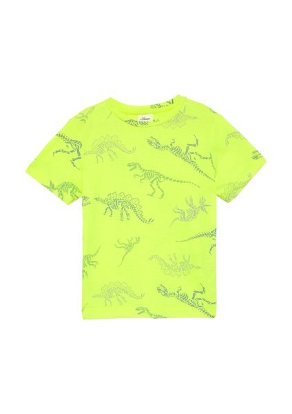 S.OLIVER Neon T-Shirt mit All-over-Print 10787885