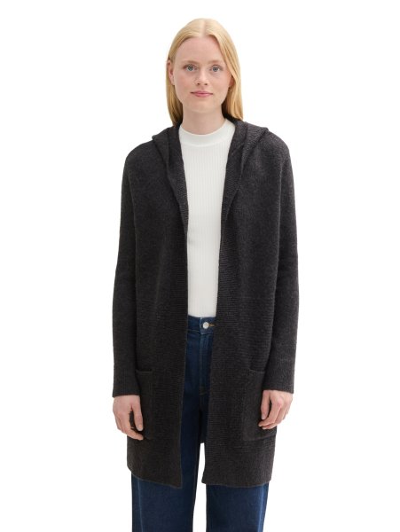 TOM TAILOR DENIM Strick Cardigan mit Kapuze 10783184