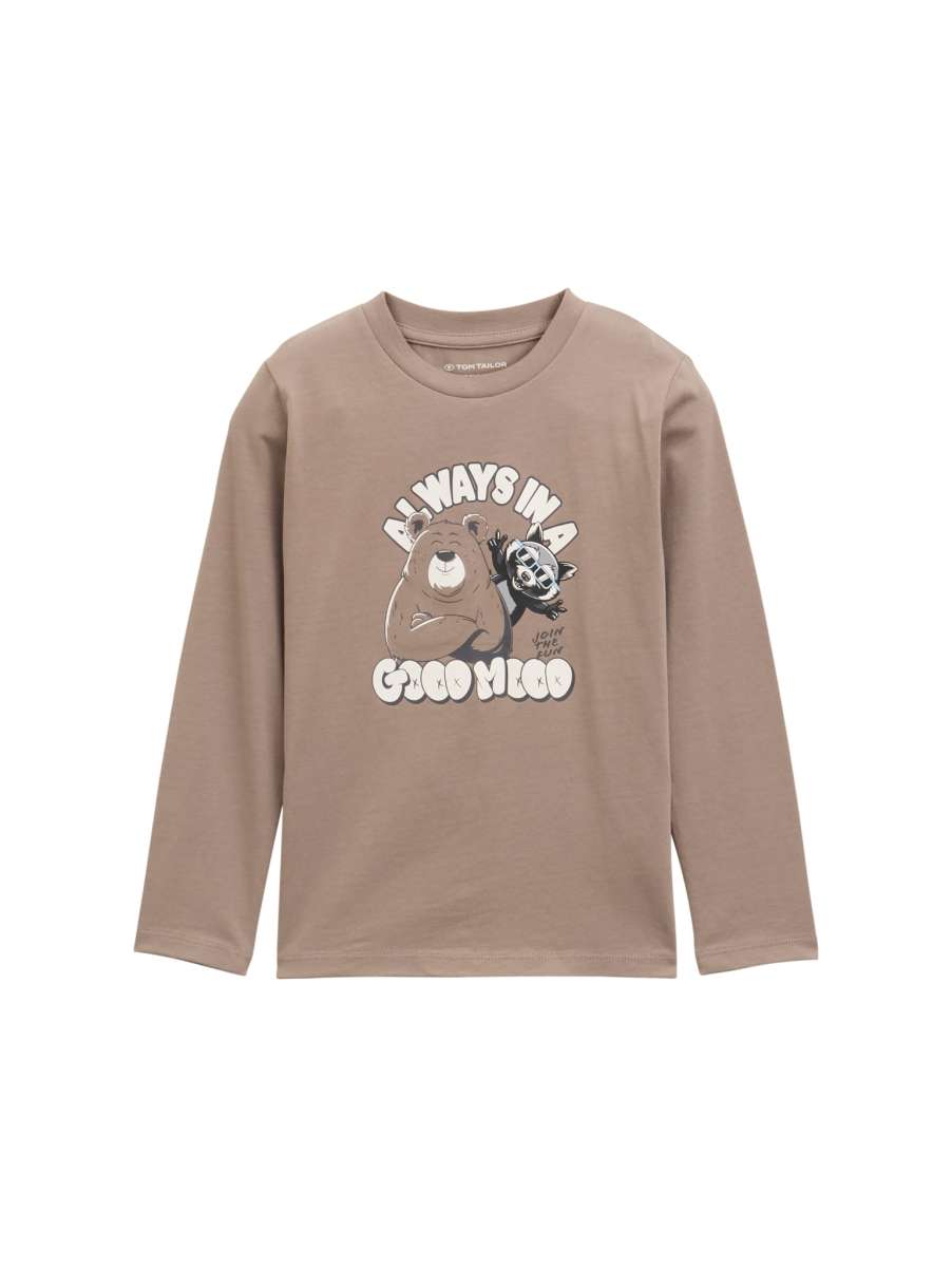 TOM TAILOR Jungen T-Shirt Mit Print, Kurzarm, Aus Baumwolle – Regular Fit, Mit Dino Oder Skateboard-Motiv