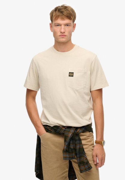 SUPERDRY T-Shirt mit Tasche und Kontrastnähten 10782661