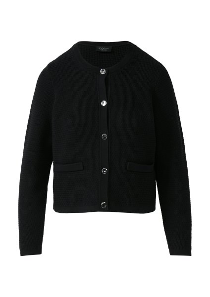 S.OLIVER BLACK LABEL Cardigan aus Baumwollmix mit Ziertaschen 10811300