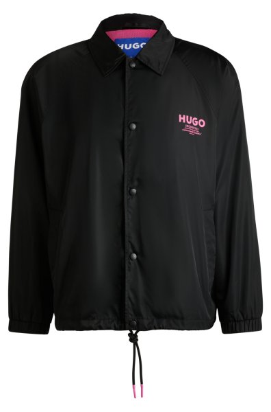 HUGO BLUE Wasserabweisende Regular-Fit Trainingsjacke mit Logo-Prints 10782154