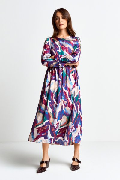 RICH & ROYAL Midi-Kleid mit abstraktem Print 10783699