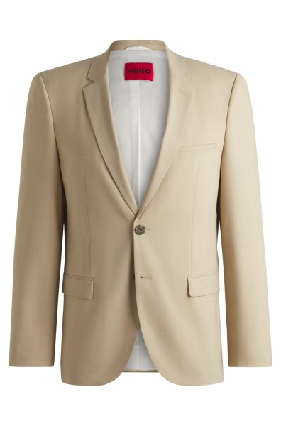 HUGO RED Extra schmal geschnittener Blazer aus Dobby in Mohair-Optik 10781681