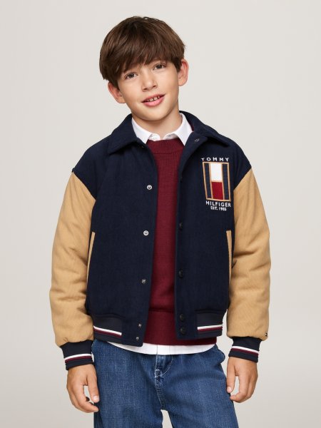 TOMMY HILFIGER Bomberjacke aus Cord mit Logo hinten 10758352