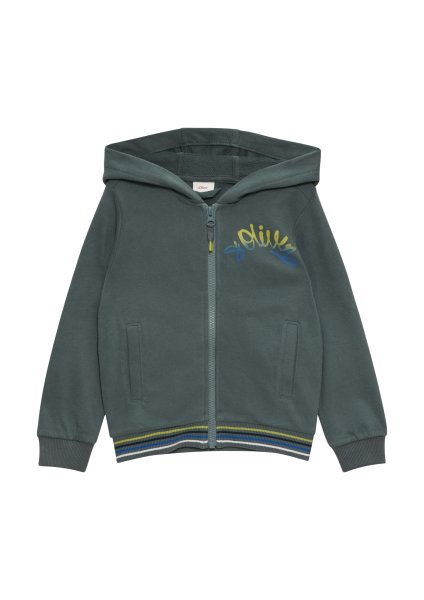 S.OLIVER Sweatshirt-Jacke mit großem Rückenprint 10765007