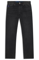 Vorschau: HUGO BLUE Schwarze Regular-Fit Jeans aus Denim in Washed-Optik 10805018
