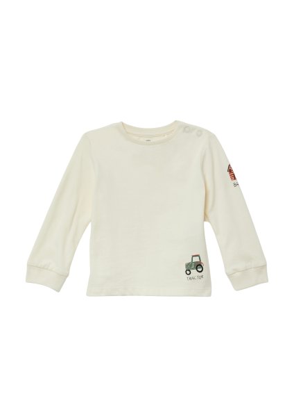 S.OLIVER Longsleeve mit Print- und Stickerei-Details 10814625