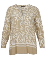 Vorschau: FRAPP Zarte Viskose-Tunika mit Print Bicolor 10792348