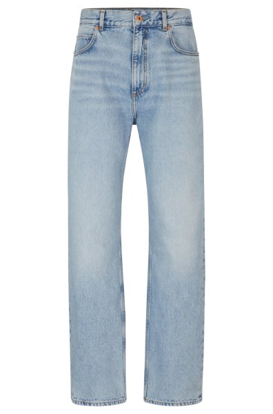 HUGO BLUE Baggy-Fit Jeans aus schwerem Baumwoll-Denim 10768422