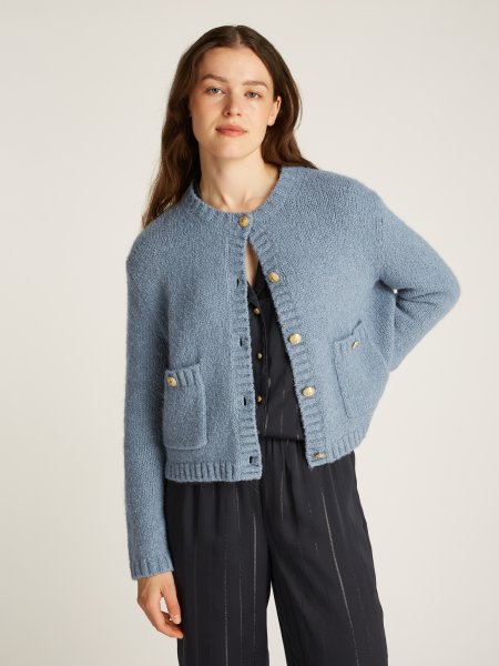 TOMMY HILFIGER Cardigan mit goldfarbenen Knöpfen 10767942