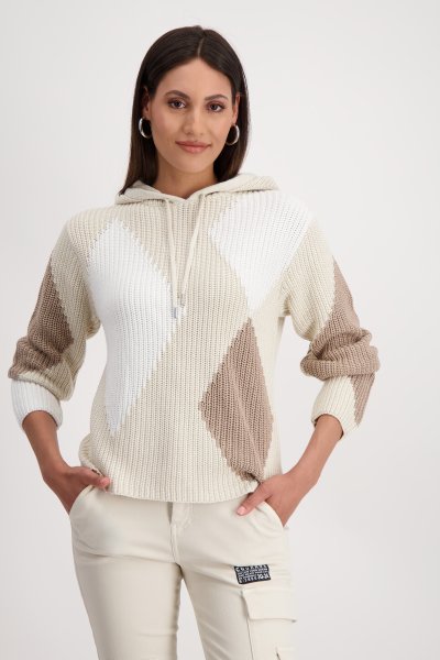 MONARI Kapuzenpullover mit Rauten 10789610