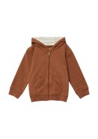 Vorschau: S.OLIVER Sweatshirt-Jacke mit Kapuze und Ellenbogenpatches 10814629
