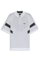 Vorschau: BOSS GREEN Kurzärmeliger Pullover aus Baumwolle mit Jacquard-Struktur 10797825