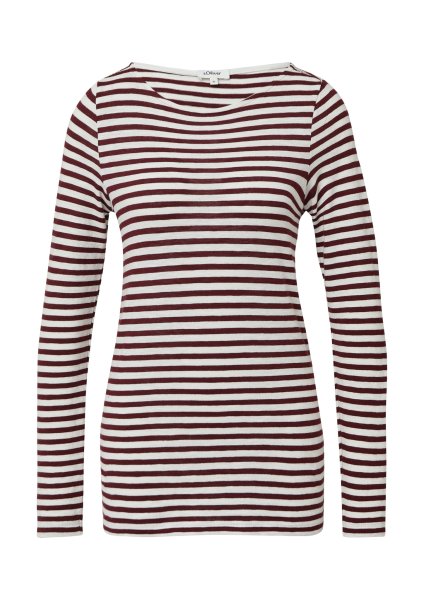 S.OLIVER Lässiges Langarmshirt mit U-Boot-Ausschnitt 10811394