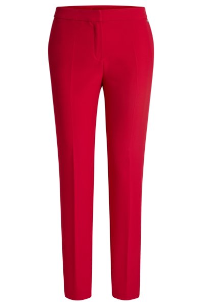 HUGO RED Slim-Fit Hose aus Stretch-Gewebe mit Logo-Niete 10769235