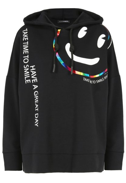 DORIS STREICH Sweatshirt mit Hoody und Smiley-Motiv 10464966