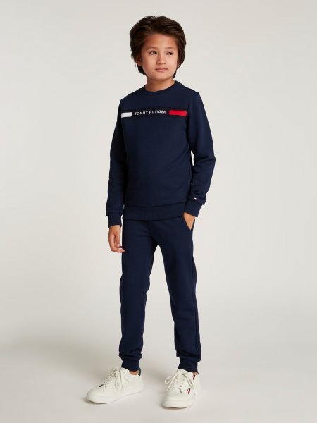 TOMMY HILFIGER Set aus Sweatshirt und Jogginghose mit Logo 10768324