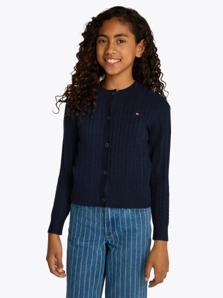 TOMMY HILFIGER Cardigan mit Mini-Zopfmuster 10768729