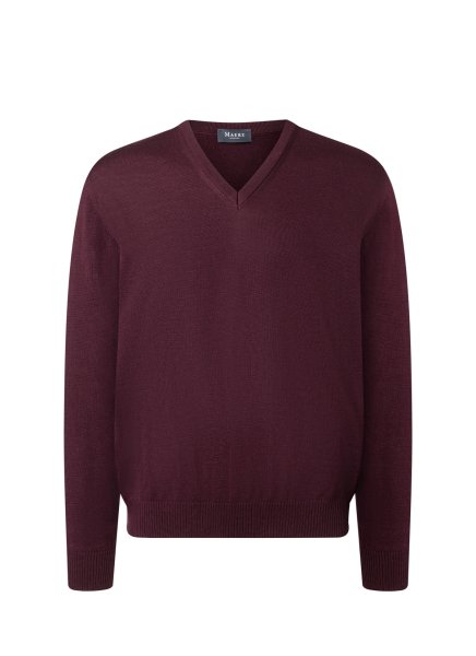 MAERZ MUENCHEN Merino V-Neck Pullover Klassik 10010306