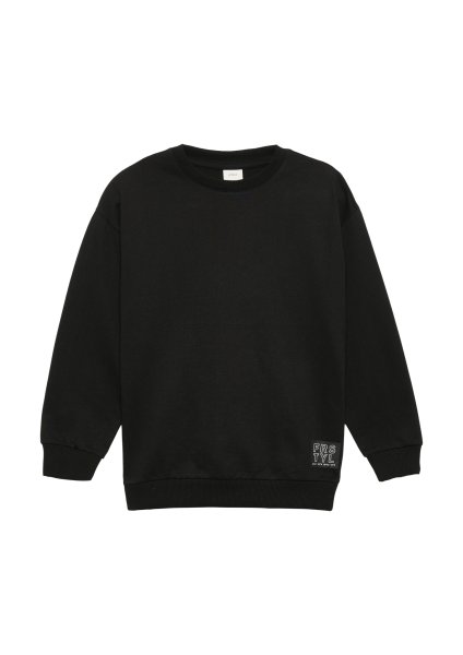 S.OLIVER Sweatshirt mit Rippbündchen und Logo-Patch 10765129