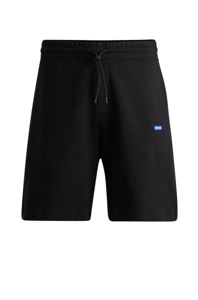 HUGO BLUE Shorts aus Baumwoll-Terry mit Tunnelzug und blauem Logo-Label 10768969