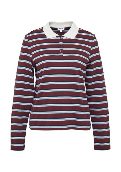 S.OLIVER Langarm-Poloshirt mit Streifen 10814758