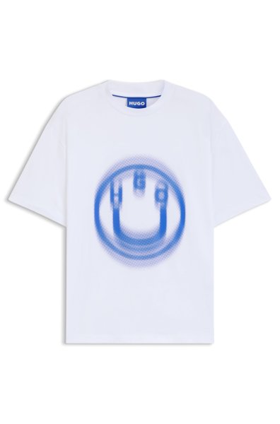 HUGO BLUE All-gender T-Shirt mit Blurred-Logo-Print 10797732