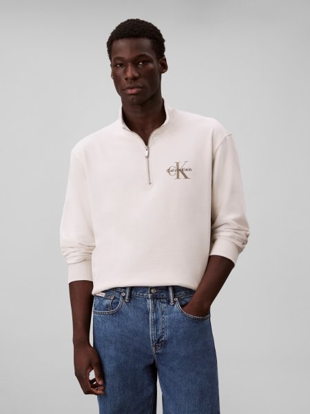 CALVIN KLEIN JEANS LS EU 350TERRY MICRO MONOLOGO Troyer 10806401