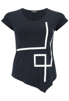 Vorschau: DORIS STREICH T-Shirt mit Grafik-Motiv, asymmetrischem Saum und Kurzarm 10705764