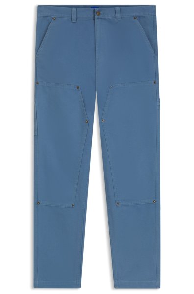 HUGO BLUE Tapered-Fit Hose aus Baumwoll-Canvas 10811591