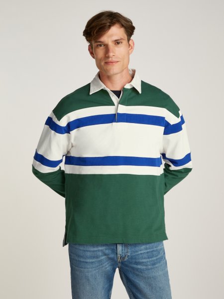 TOMMY HILFIGER Relaxed Fit Rugby-Shirt im Color Block-Design 10768830