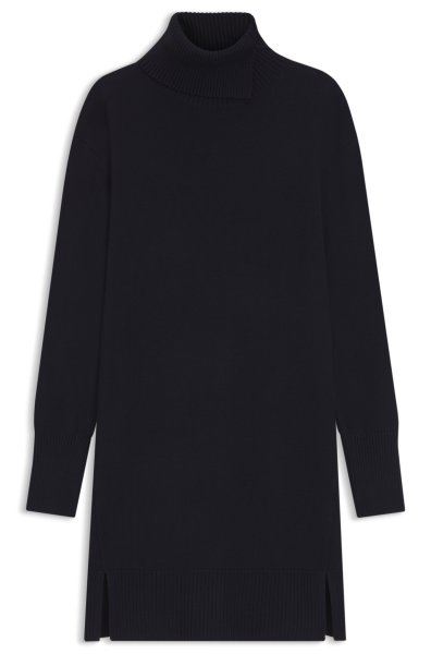 BOSS ORANGE Pulloverkleid aus Woll-Mix mit geschlitztem Rollkragen 10805488