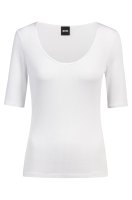 Vorschau: BOSS T-Shirt aus geripptem Stretch-Gewebe mit U-Ausschnitt 10781961