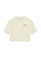 Vorschau: S.Oliver Kurzarmstrickpullover mit Zopfmuster und Stickerei 10827008