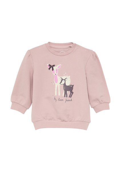 S.OLIVER Kuscheliges Sweatshirt mit Glitzer-Art-Print 10777009