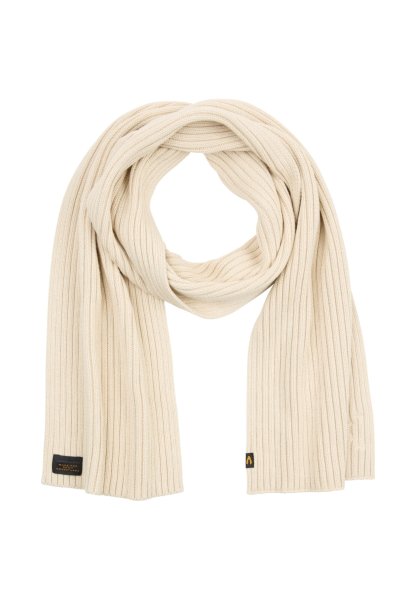 CAMEL ACTIVE Strickschal mit Rippenstruktur aus Baumwolle und Kaschmir 10814167