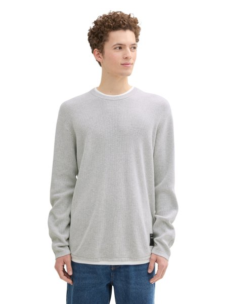 TOM TAILOR DENIM Strickpullover im 2-in-1-Look 10783194