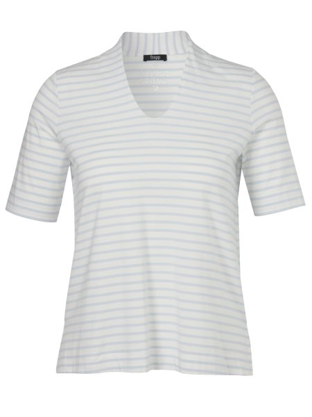 FRAPP Softes Baumwoll-Jersey-Shirt mit Kelchkragen 10792345