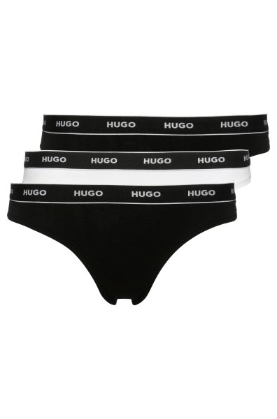 HUGO RED DREIER-PACK TANGAS AUS STRETCH-BAUMWOLLE MIT LOGO AM BUND TRIPLET THONG STRIPE 10682304