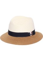 Bugatti Zweifarbiger Sommer-Fedora mit Hutband 10857271