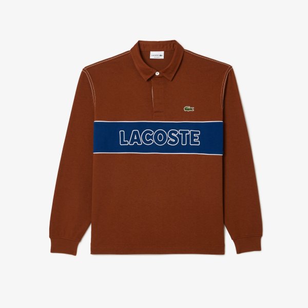 LACOSTE Relaxed Fit Rugby-Polohemd in Farbblock-Optik 10755023