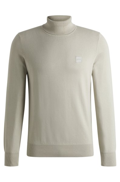 BOSS ORANGE Regular-Fit Rollkragenpullover aus Baumwolle mit Kaschmir 10755600