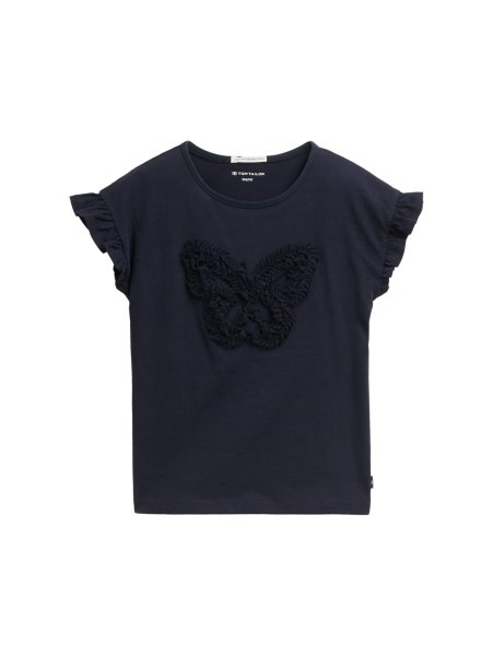 TOM TAILOR DENIM T-Shirt mit Volants 10800823